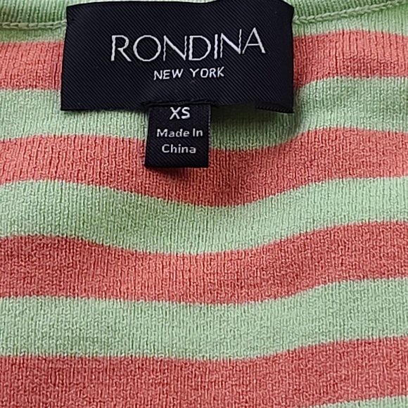 NEW Rondina V-Neck Cardigan Sweater Long Sleeves Coral/Mint Size XS Retail $265 - Picture 5 of 7